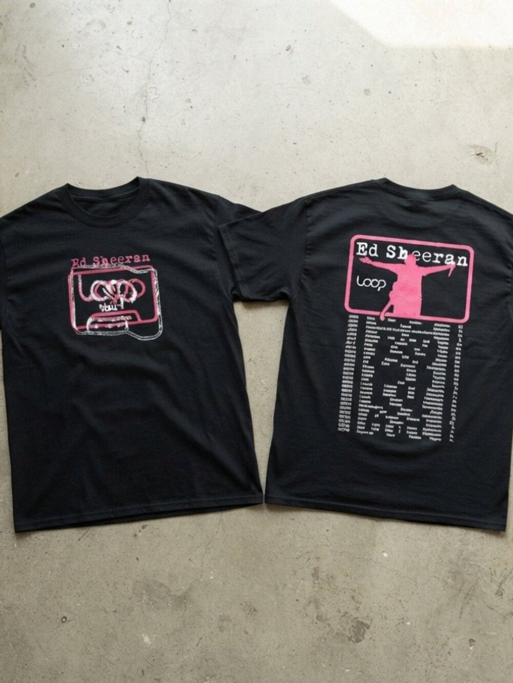 Ed Sheeran Loop Tour Concert Graphic T-Shirt